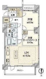 サンウッド三田綱町 2階 間取り図