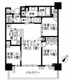 ブリリア有明シティタワー 22階 間取り図