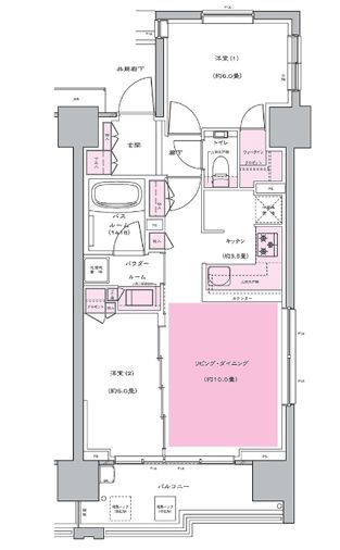 セントラルプレイス新宿御苑前 4階 間取り図