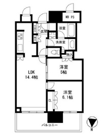 アーバンドックパークシティ豊洲タワー 13階 間取り図