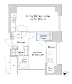 プラティーヌ西新宿 505 間取り図