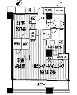 ザ・東京タワーズ シータワー 51階 間取り図
