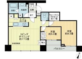 シティタワー新宿新都心 25階 間取り図