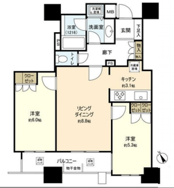 ファミール新宿グランスイートタワー 12階 間取り図
