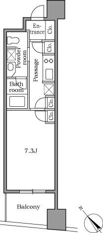 レジディア恵比寿2 1103 間取り図