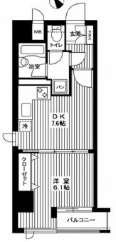 カスタリア新宿御苑 1106 間取り図