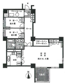 ペアシティルネッサンス 10階 間取り図