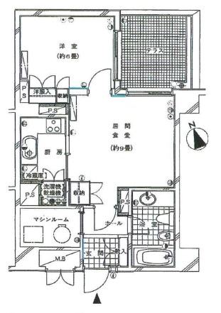 ペアシティルネッサンス 5階 間取り図