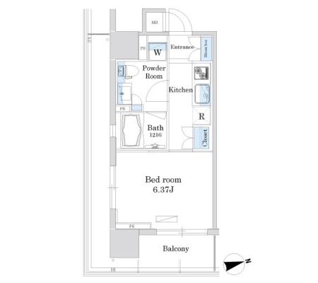 グランテール代々木 505 間取り図