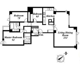 ベルセゾン広尾 2F1 間取り図