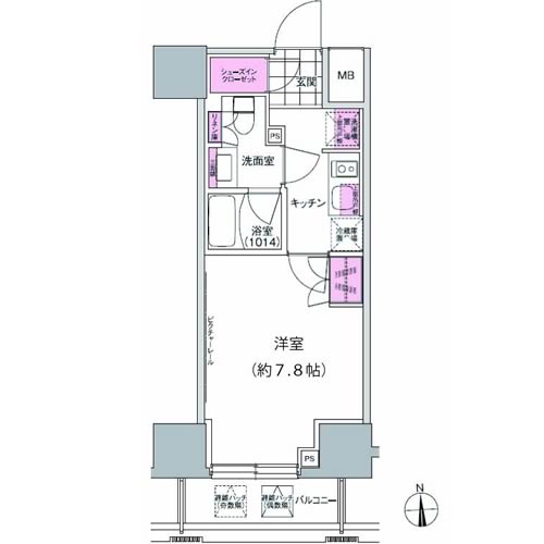 プレジリア東日本橋 303 間取り図