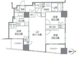 カスタリアタワー品川シーサイド 2004 間取り図