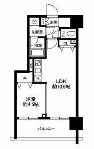 南麻布パークハイツ 203 間取り図
