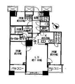 ザ・東京タワーズ ミッドタワー 44階 間取り図