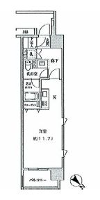 クリオ五反田 1208 間取り図
