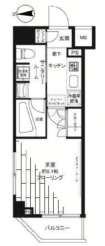 ステージグランデ大森アジールコート 6階 間取り図