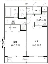 レジディア笹塚 605 間取り図