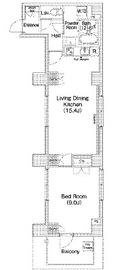 コンフォリア上野広小路 1401 間取り図