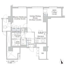 プラティーヌ四谷 910 間取り図