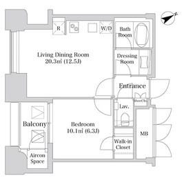 プラティーヌ西新宿 602 間取り図