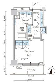 パークアクシス自由が丘テラス 403 間取り図