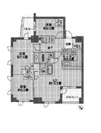 カスタリア若林公園 302 間取り図