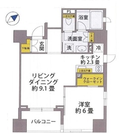 コスモグラシア人形町 5階 間取り図