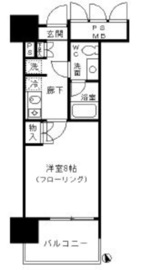 フォンテーヌ芝浦 1308 間取り図