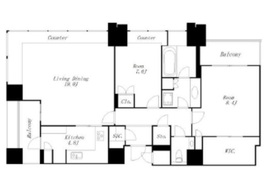 THE ROPPONGI TOKYO CLUB RESIDENCE 25階 間取り図