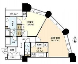 シティフロントタワー 9階 間取り図