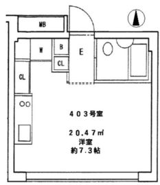 ベルファース芝パルク 403 間取り図