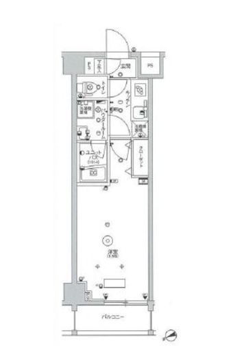 スカイコートパレス芝浦 5階 間取り図