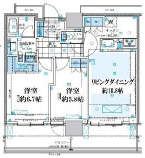 クラッシィタワー東中野 19階 間取り図