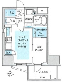 ベリスタ神楽坂 9階 間取り図