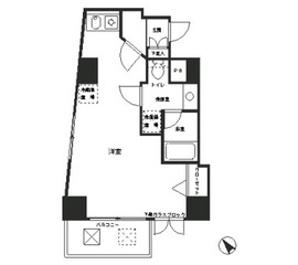 レジディア恵比寿 502 間取り図