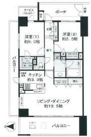 スカイクレストビュー東京 3階 間取り図