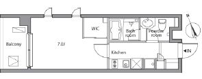 レジディア祐天寺 301 間取り図