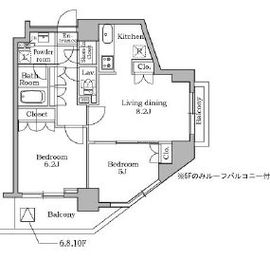 レジディア三軒茶屋 906 間取り図