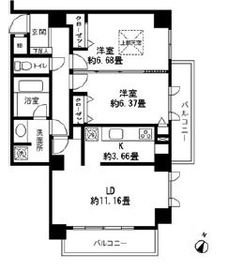 レジディア三軒茶屋2 103 間取り図