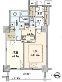 キャナルワーフタワーズウエストタワー 11階 間取り図