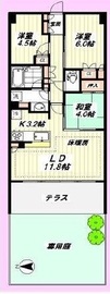 グランソシア辰巳の森海浜公園 1階 間取り図