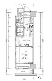 XEBEC人形町エグゼ 3階 間取り図