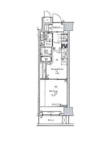 XEBEC人形町エグゼ 4階 間取り図