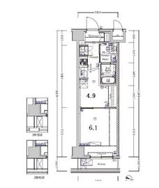 XEBEC人形町エグゼ 5階 間取り図