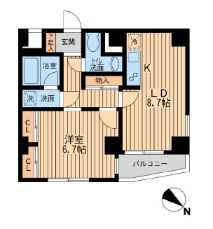 ユニフォート目黒中町 215 間取り図
