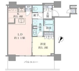 ブリリア有明シティタワー 28階 間取り図