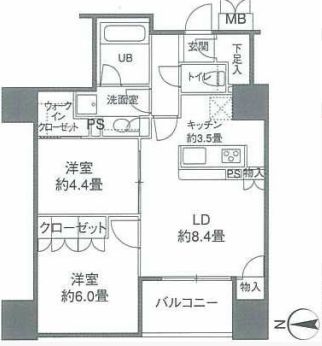 カスタリアタワー品川シーサイド 312 間取り図