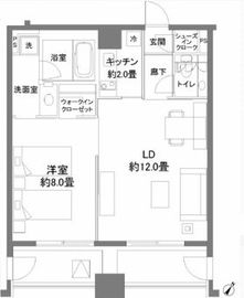 カスタリア水天宮 1005 間取り図