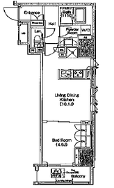 コンフォリア浅草橋 1405 間取り図