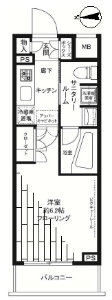 ステージグランデ大森アジールコート 8階 間取り図